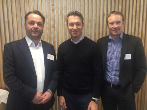 Adm direktør i AT Skog SA, Anders Roger Øynes, Stortingsrepresentant Terje Lien Aasland og Direktør for Seksjon for Skog og Utmark ved NIBIO.
