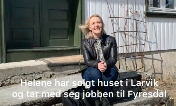 Helene har solgt huset i Larvik og tatt med seg jobben i NHO Vestfold Telemark til Fyresdal
